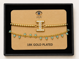18K G. P. Adj 2 Pc Br Set - B-ABC