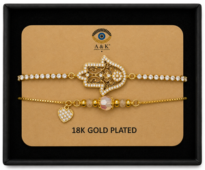 18K G. P. Adj 2 Pc Br Set - B077