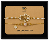 18K G. P. Adj 2 Pc Br Set - B077