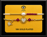 18K G. P. Adj 2 Pc Br Set - B067