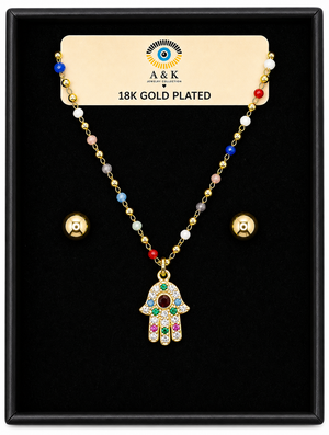 18K G. P. Adj 2 Pc Neck Set - N207
