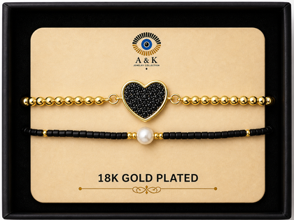 18K G. P. Adj 2 Pc Br Set - B029