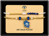 18K G. P. Adj 2 Pc Br Set - B062