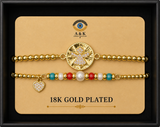 18K G. P. Adj 2 Pc Br Set - B010