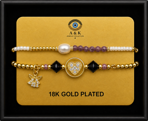 18K G. P. Adj 2 Pc Br Set - B067