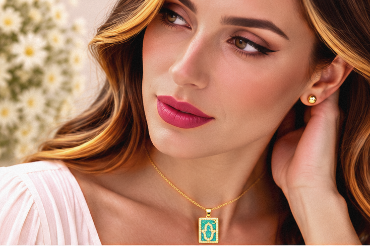 Opal Hamsa Necklace/Earring Set