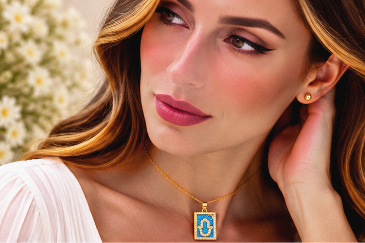 Blue Drop Necklace/Earring Set