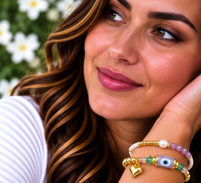 Turkish Evil Eye Bracelet Set