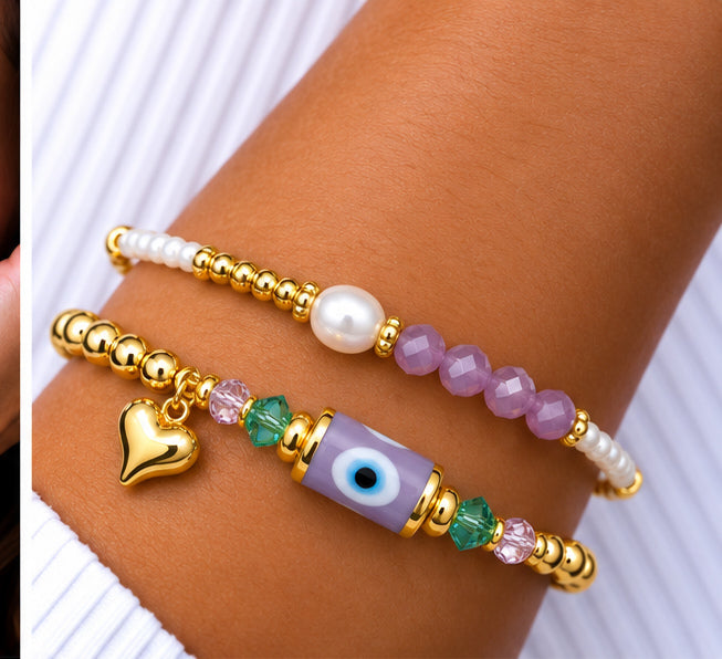 Turkish Evil Eye Bracelet Set