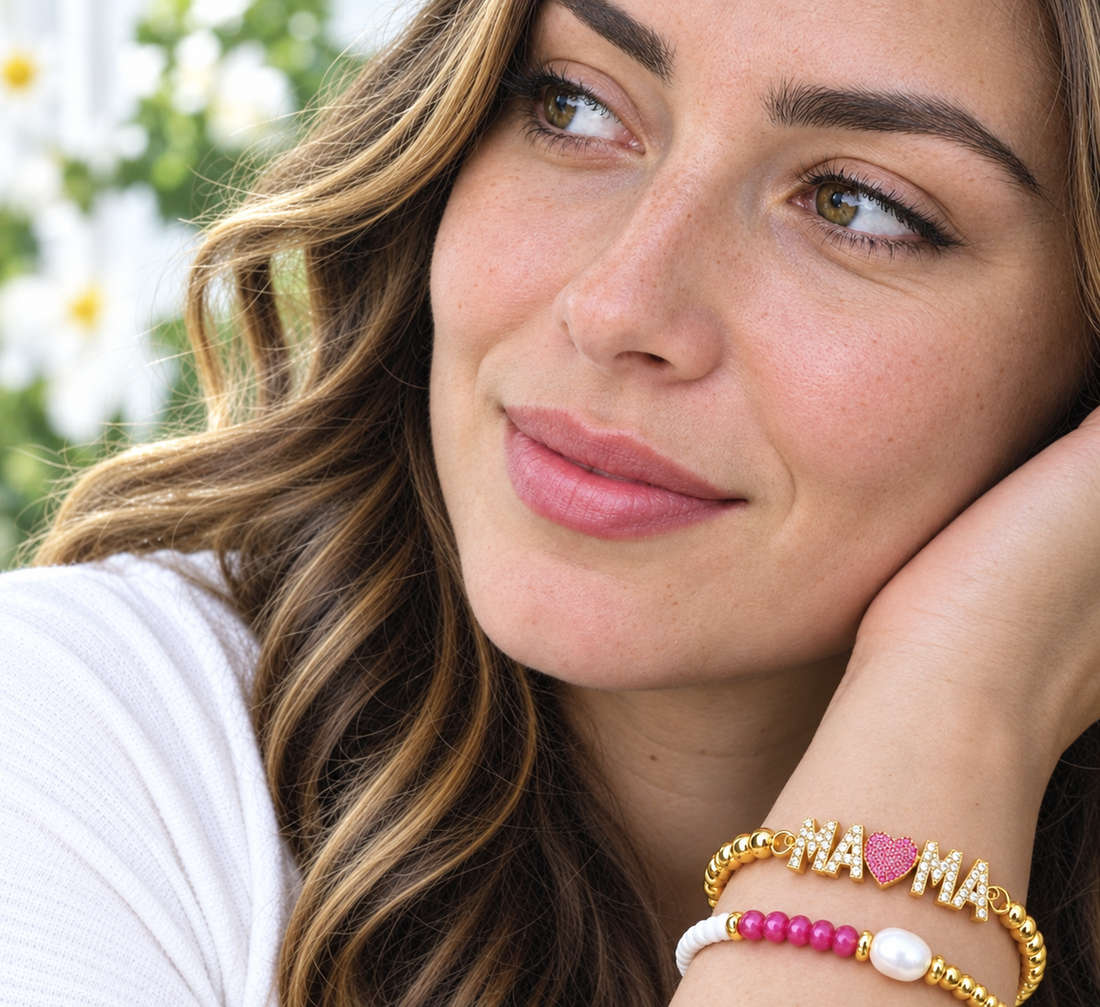 Mama Heart Bracelet Set