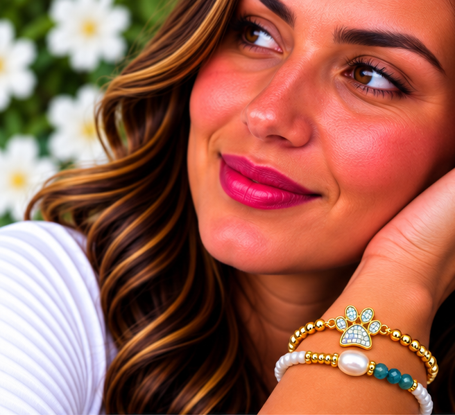 Shell and Paw Bracelet Set