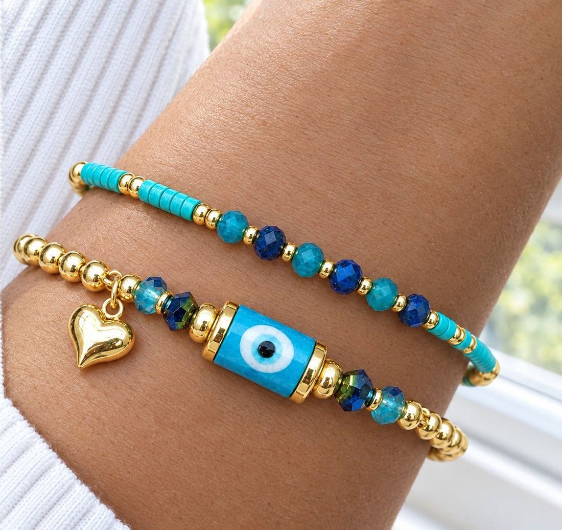 Turkish Evil Eye Bracelet Set