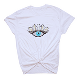 White T-shirt Eyelashes