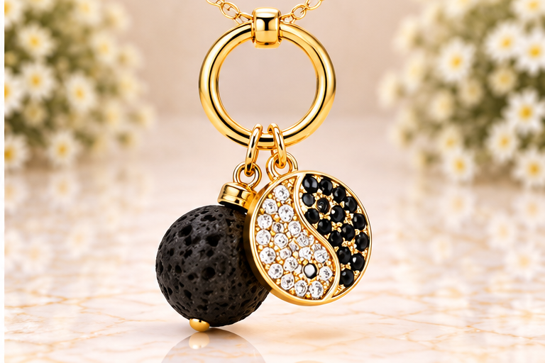 Yin Yang Necklace/Earring Set
