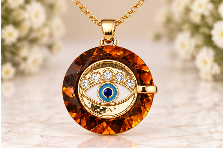 Crystal Eye Necklace Set