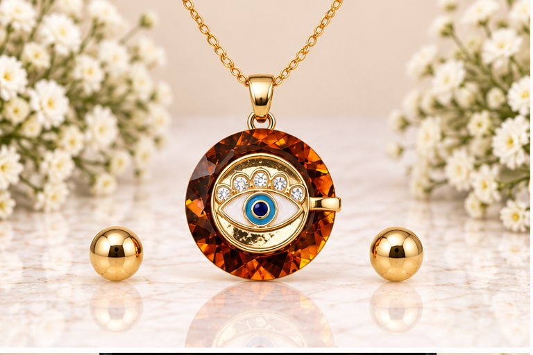 Crystal Eye Necklace Set