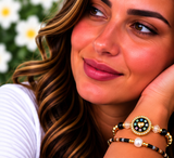 Circle, Shell and Heart Bracelet Set – 18K Gold Plated Multi-Color