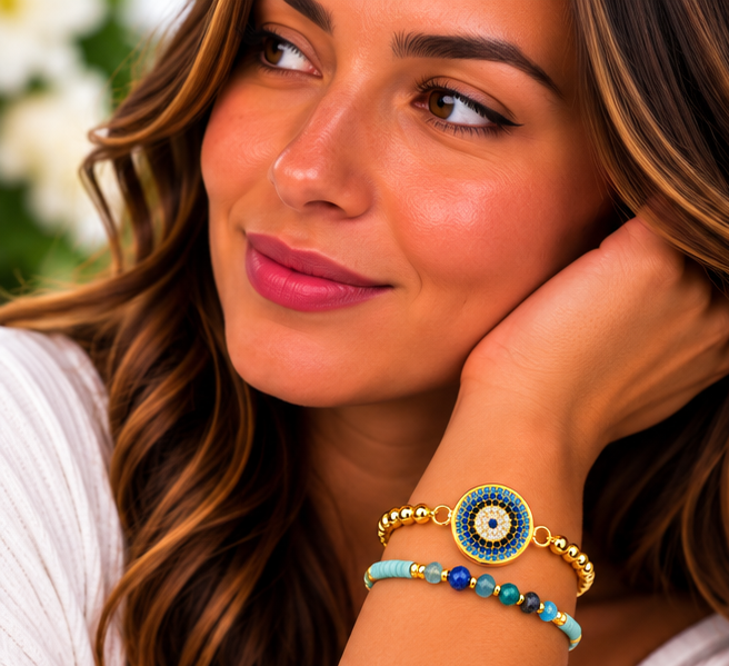 Circle Eye Bracelet Set