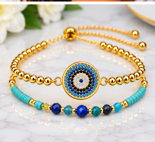 Circle Eye Bracelet Set