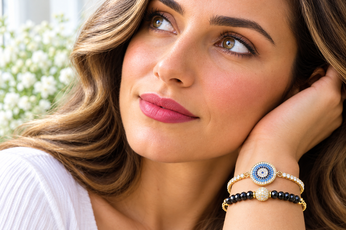 Blue Eye Black Cubic Zirconia Bracelet