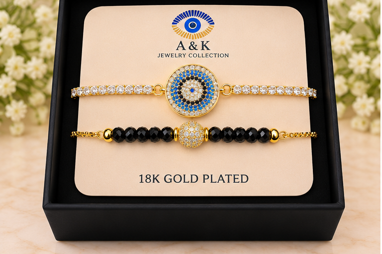 Blue Eye Black Cubic Zirconia Bracelet