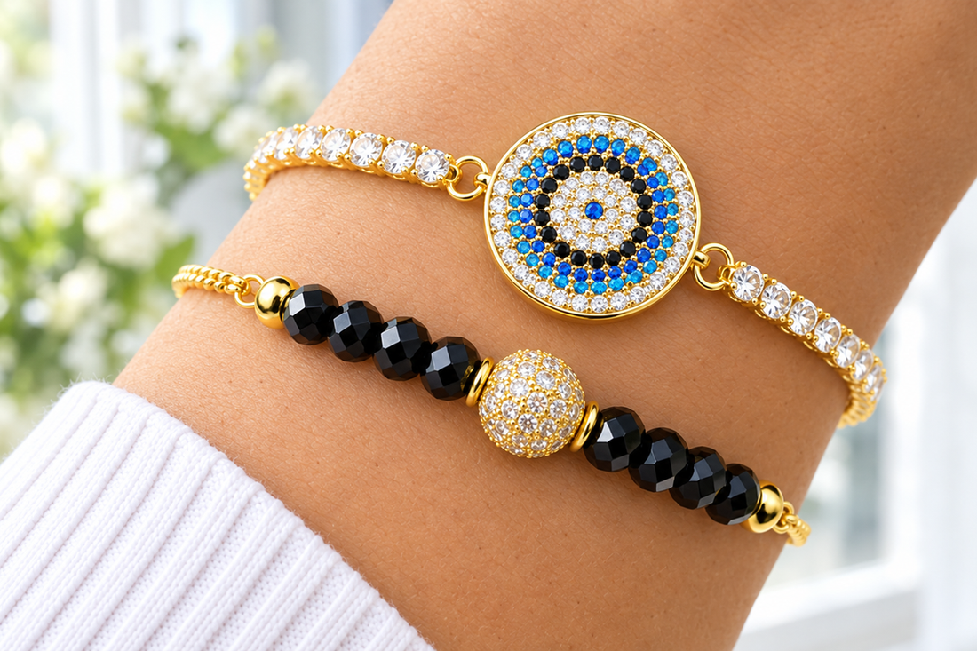 Blue Eye Black Cubic Zirconia Bracelet
