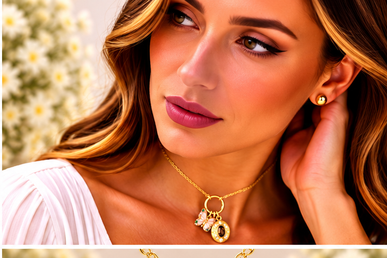 Butterfly Round Brown Necklace/Earring Set