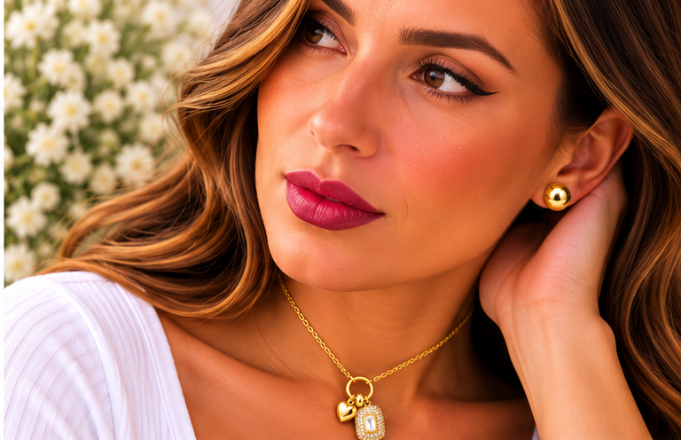 Rectangular Zircon Necklace Set