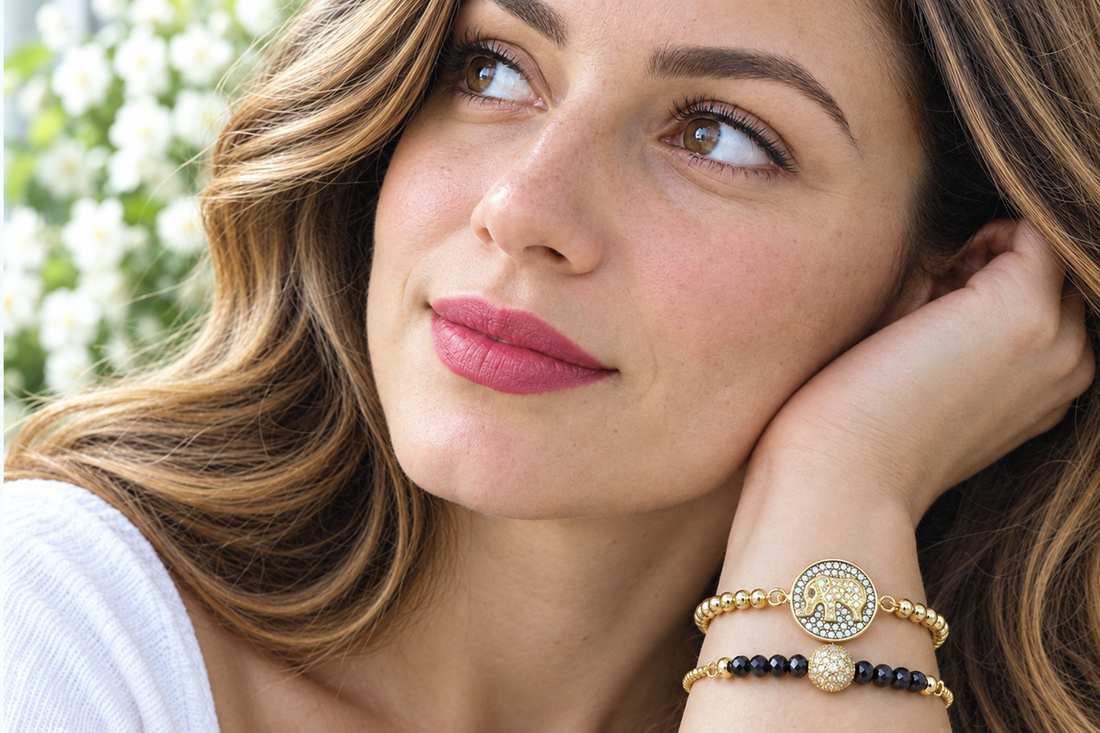 Elephant Circle Cubic Zirconia Bracelet