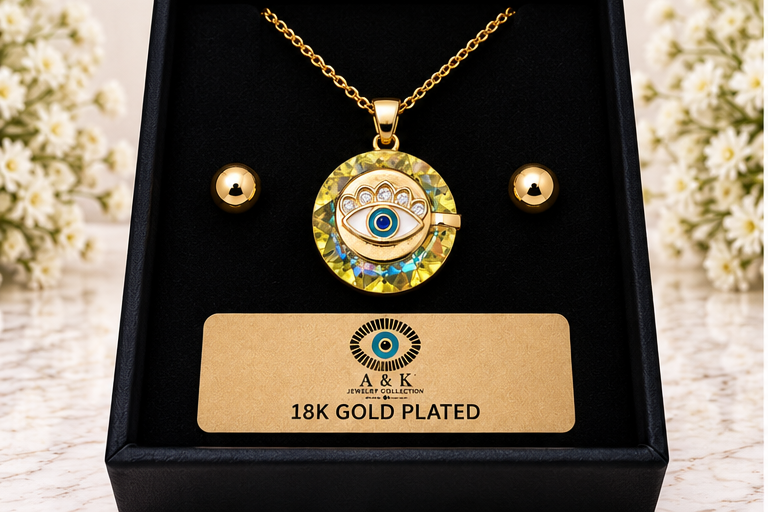 Crystal Eye Necklace Set