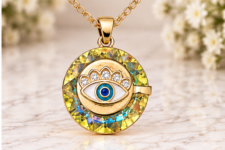 Crystal Eye Necklace Set
