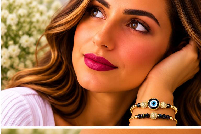 Black Evil Eye Cubic Zirconia Bracelet