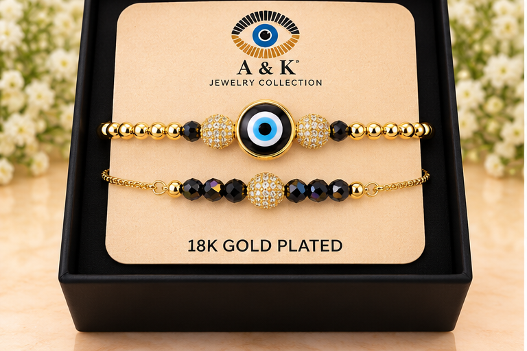 Black Evil Eye Cubic Zirconia Bracelet