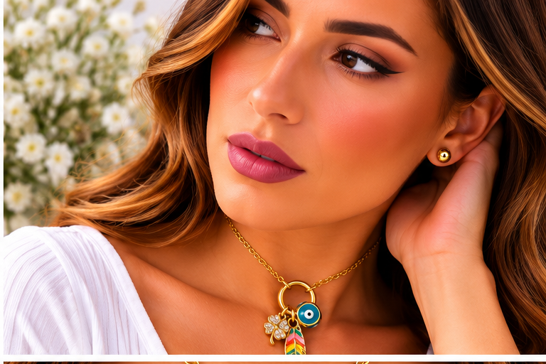 Leaf and Clover Necklace Set