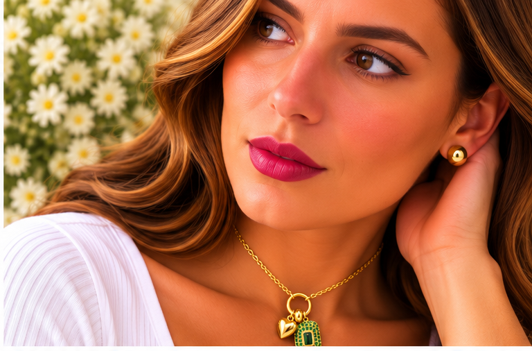 Rectangular Zircon Necklace Set