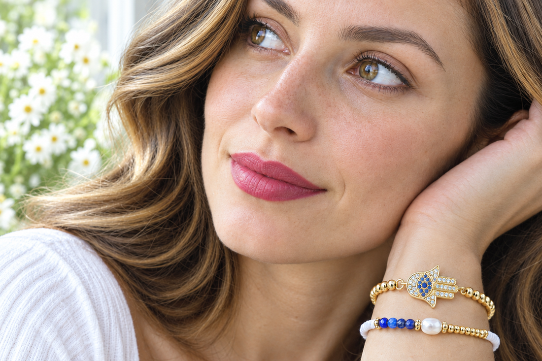 Hamsa with Eye Cubic Zirconia Bracelet