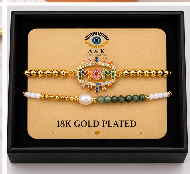 Rainbow Mom Bracelet Set