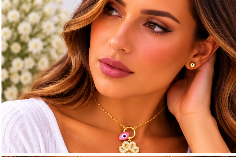Paw Charm Necklace Set