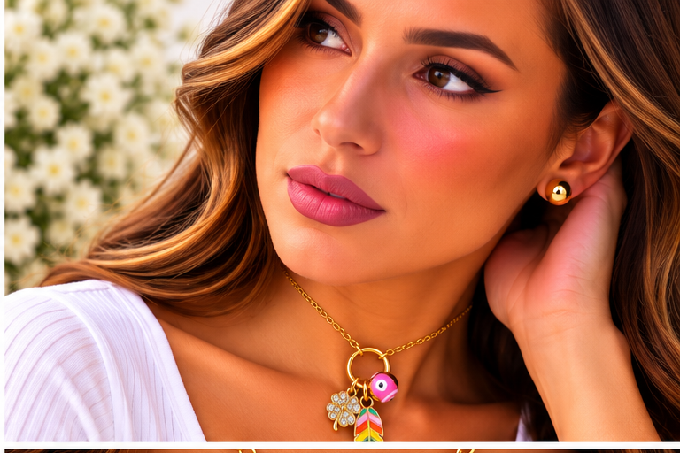 Leaf and Clover Necklace Set