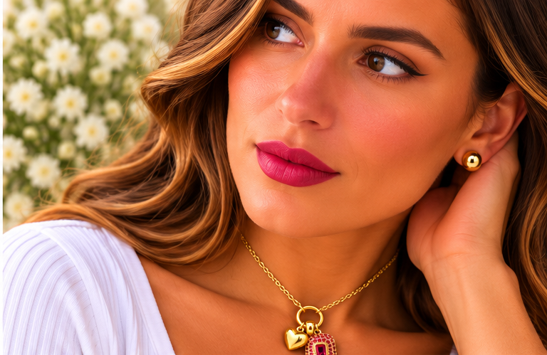 Rectangular Zircon Necklace Set