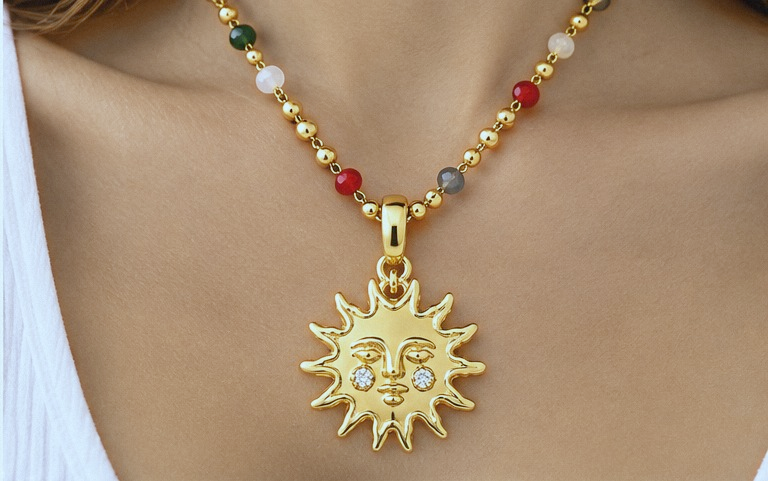 Sun Necklace & Earring Set