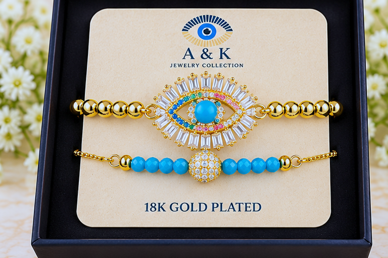 Turquoise Evil Eye Cubic Zirconia Bracelet