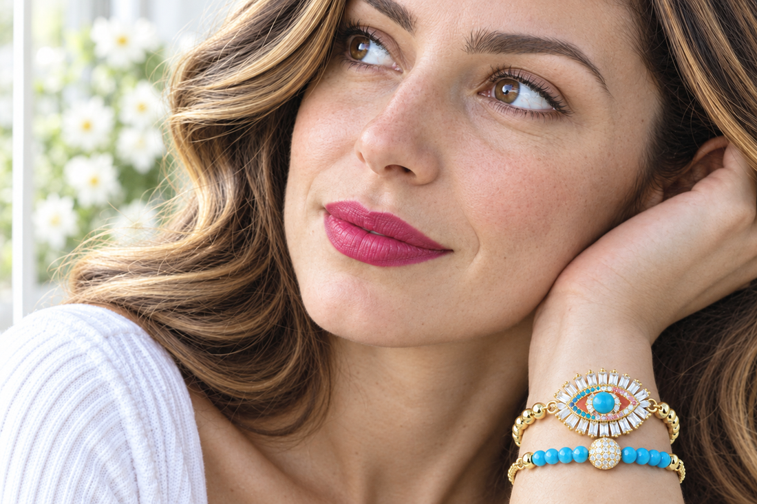 Turquoise Evil Eye Cubic Zirconia Bracelet