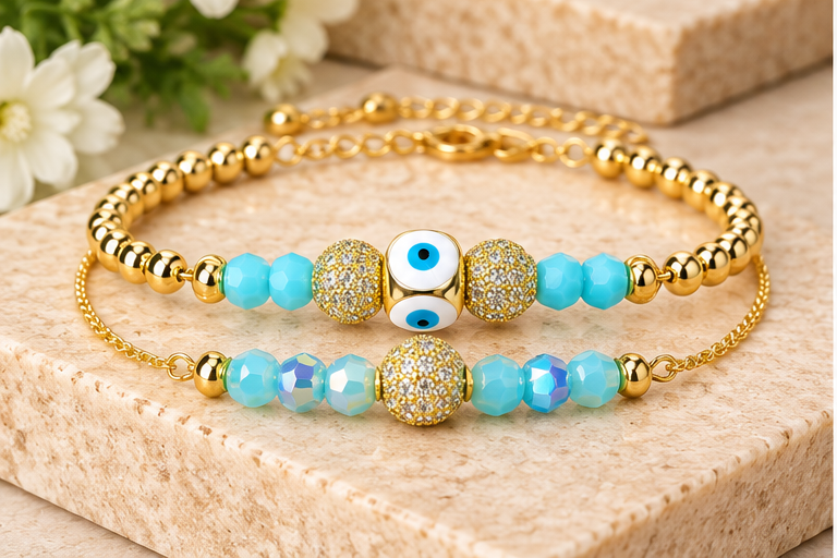 Mini Evil Eye with Zirconia Balls