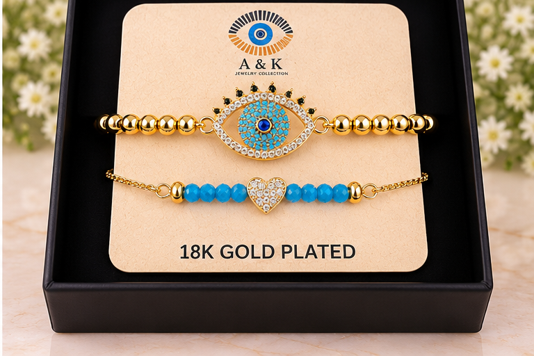 Blue Eye Cubic- 18K Gold Plated