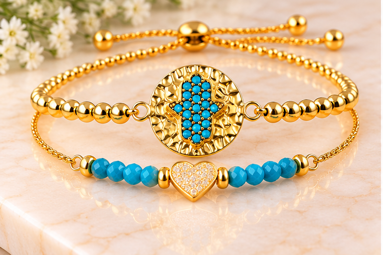 Round Hand Cubic- 18K Gold Plated