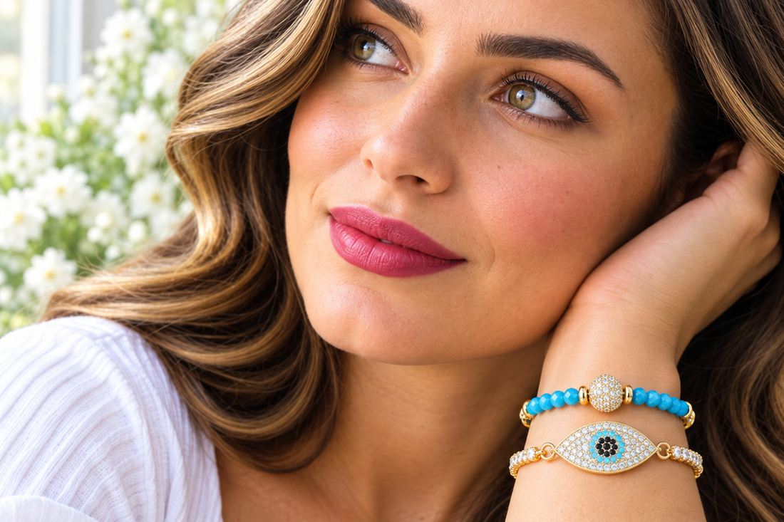 Turquoise Marquise Eye Cubic Zirconia Bracelet